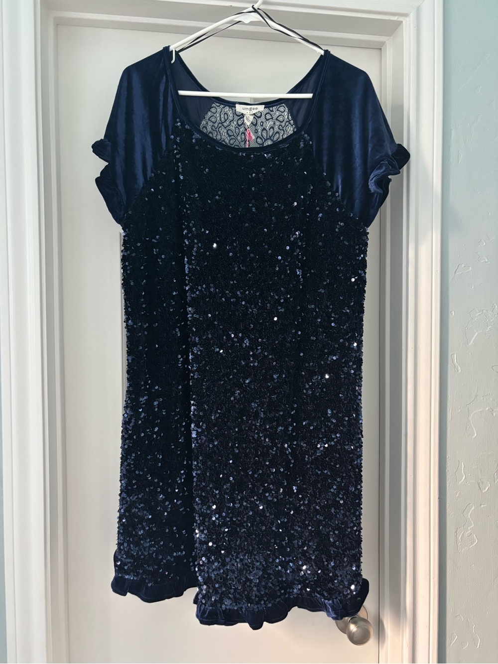Umgee Velvet and Sequin mini dress